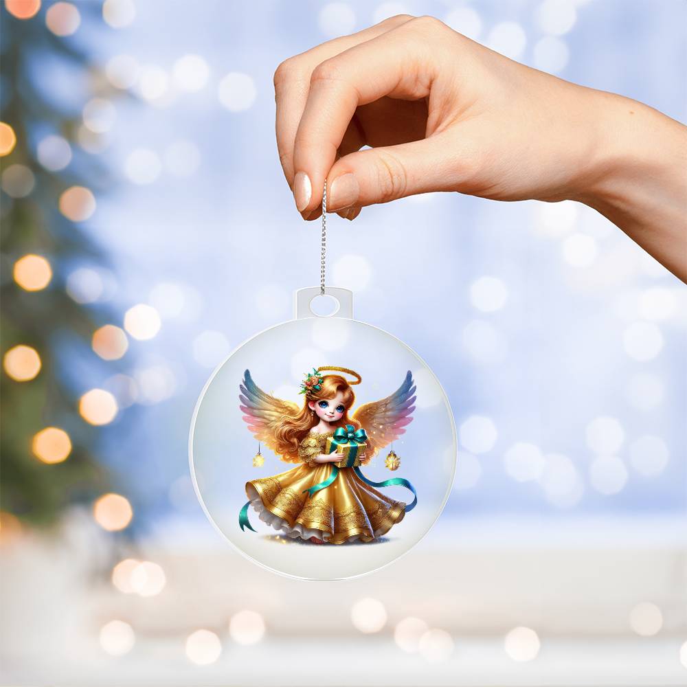 Cute Christmas Angel 012 - Acrylic Ornament