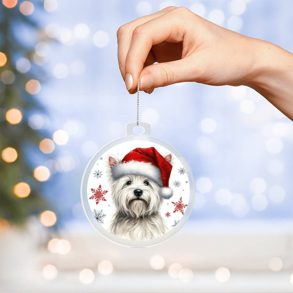 Christmas Dog - West Highland White Terrier - Acrylic Ornament