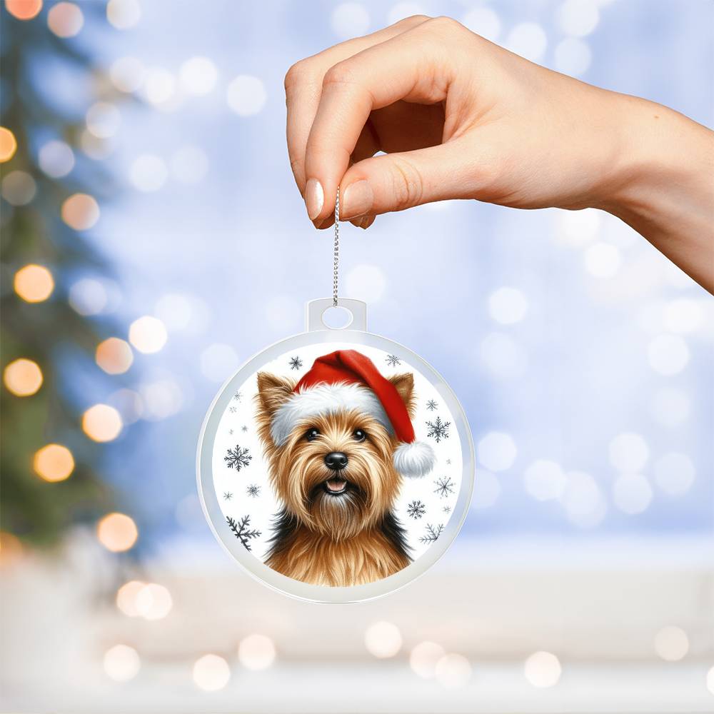 Christmas Dog - Norfolk Terrier - Acrylic Ornament