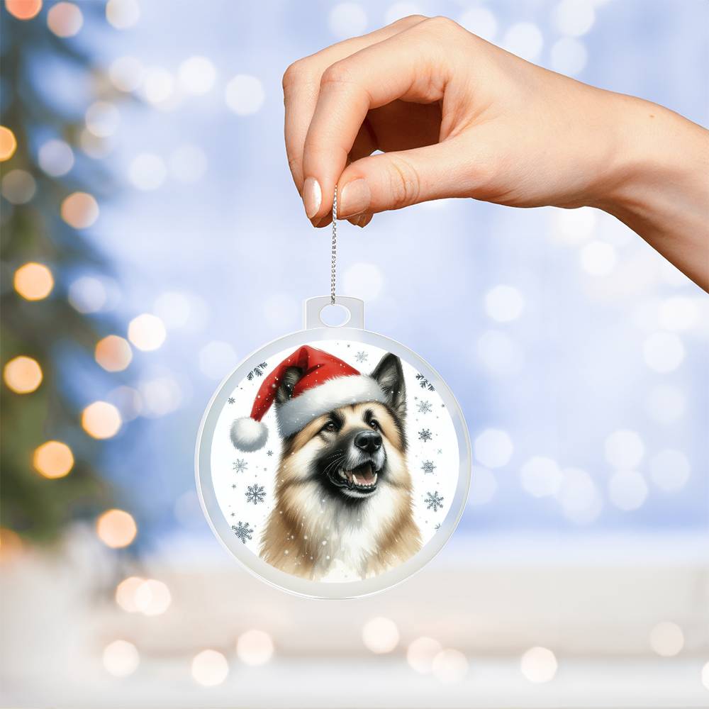 Christmas Dog - Chinook - Acrylic Ornament