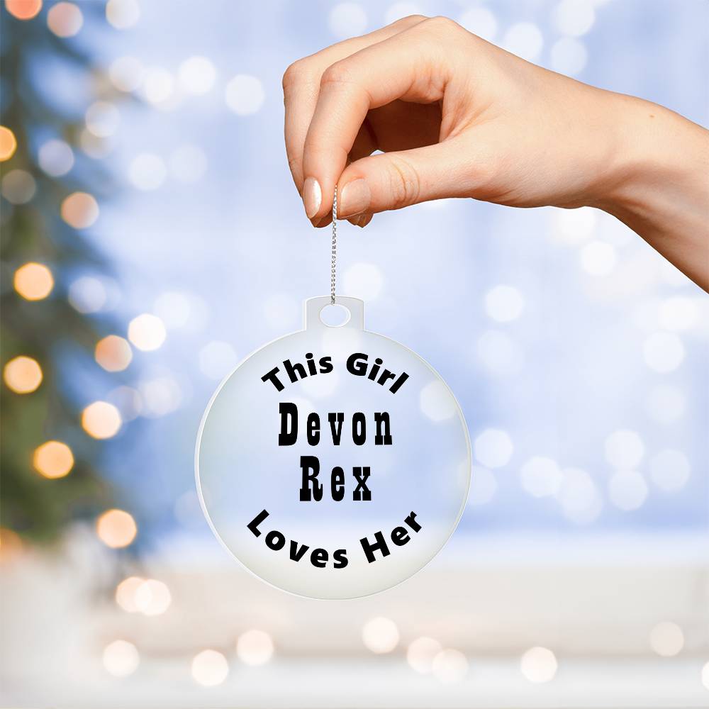 Devon Rex - Acrylic Ornament
