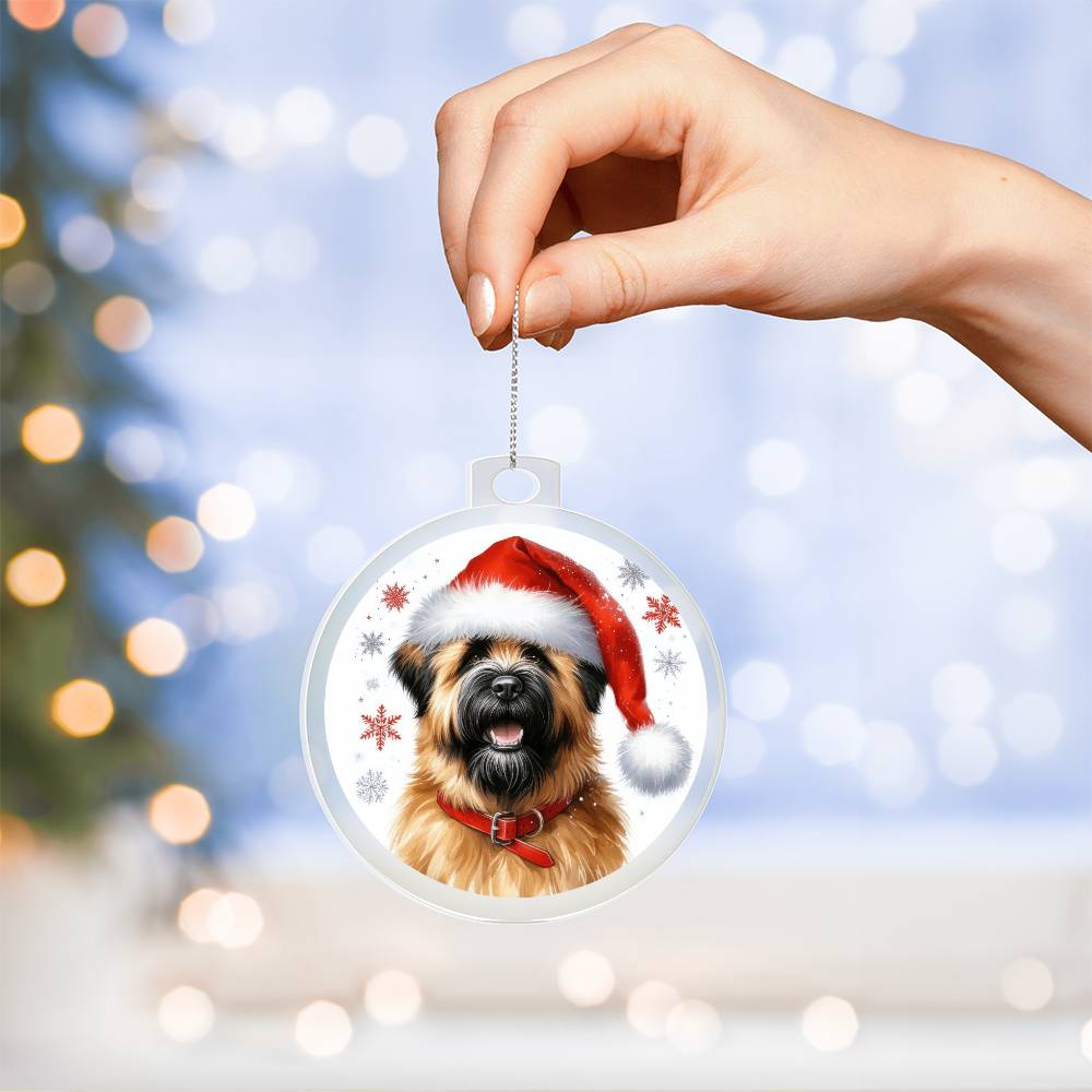 Christmas Dog - Bouvier des Flandres - Acrylic Ornament