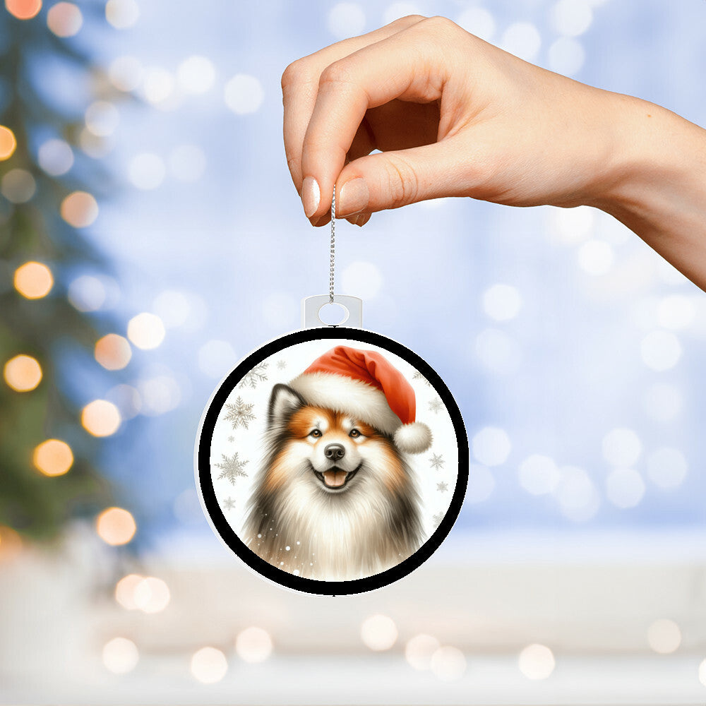 Christmas Dog - Finnish Lapphund - Acrylic Ornament