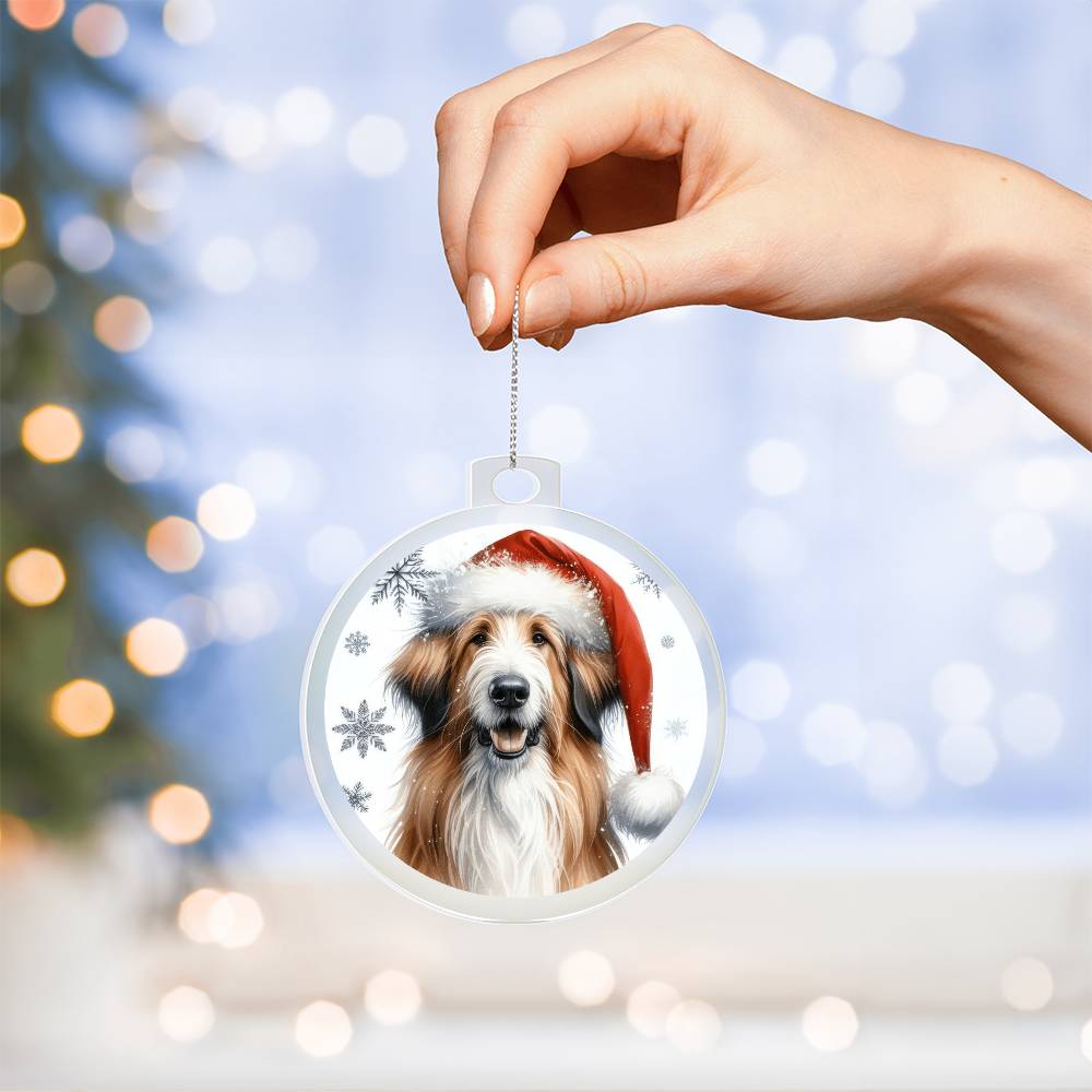 Christmas Dog - Berger Picard - Acrylic Ornament