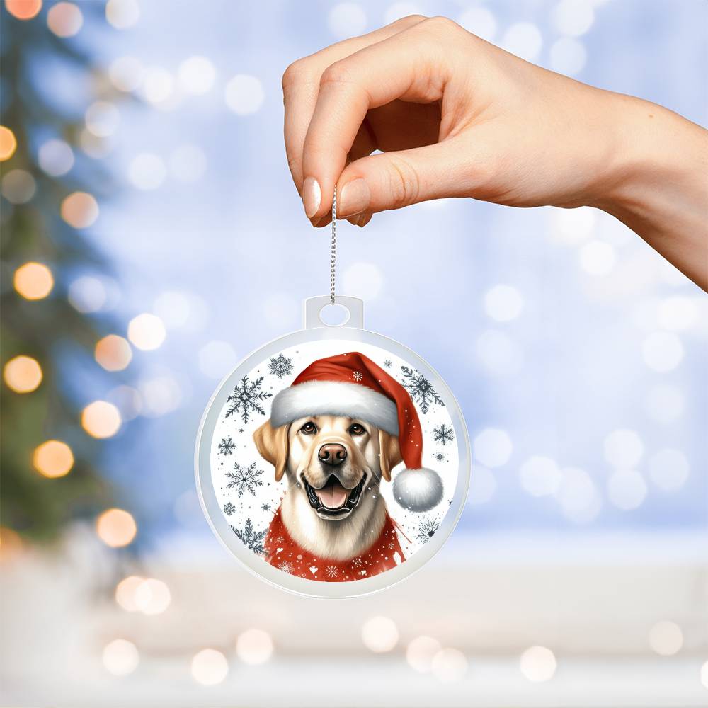 Christmas Dog - Labrador Bulldog  - Acrylic Ornament