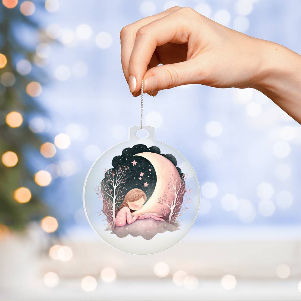 Sweet Dreams Baby Girl (Watercolor) 08 - Acrylic Ornament