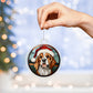 Dog Stained Glass Christmas Design 035 - Acrylic Ornament