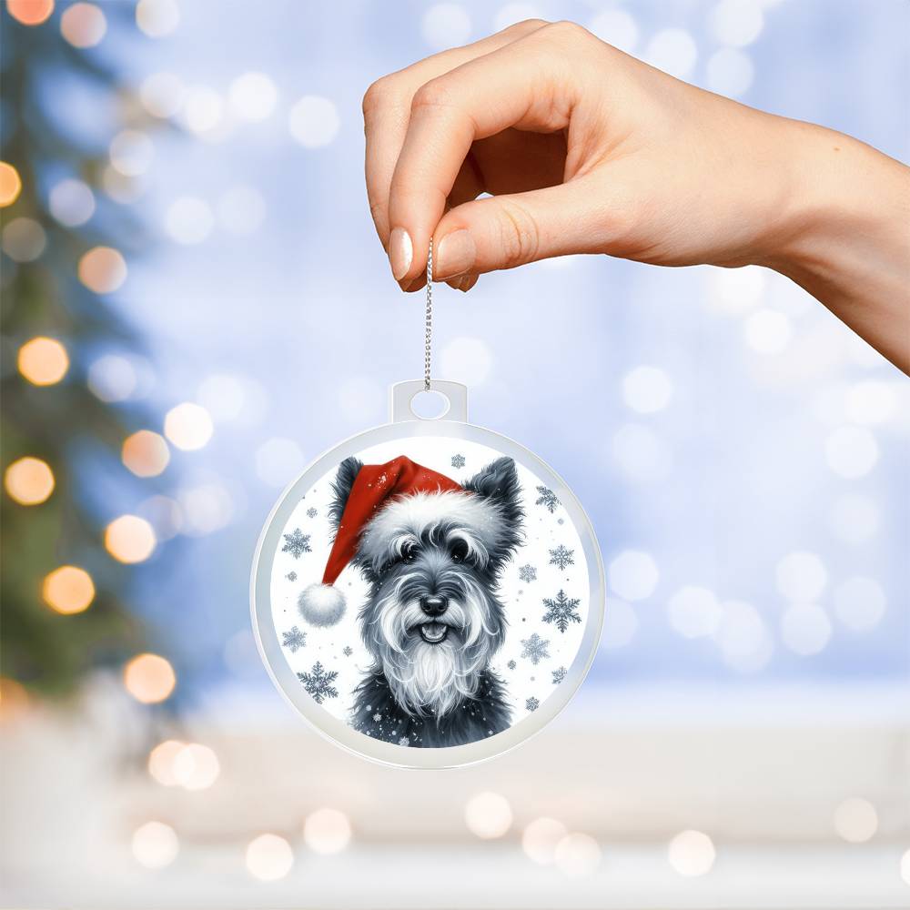 Christmas Dog - Kerry Blue Terrier - Acrylic Ornament