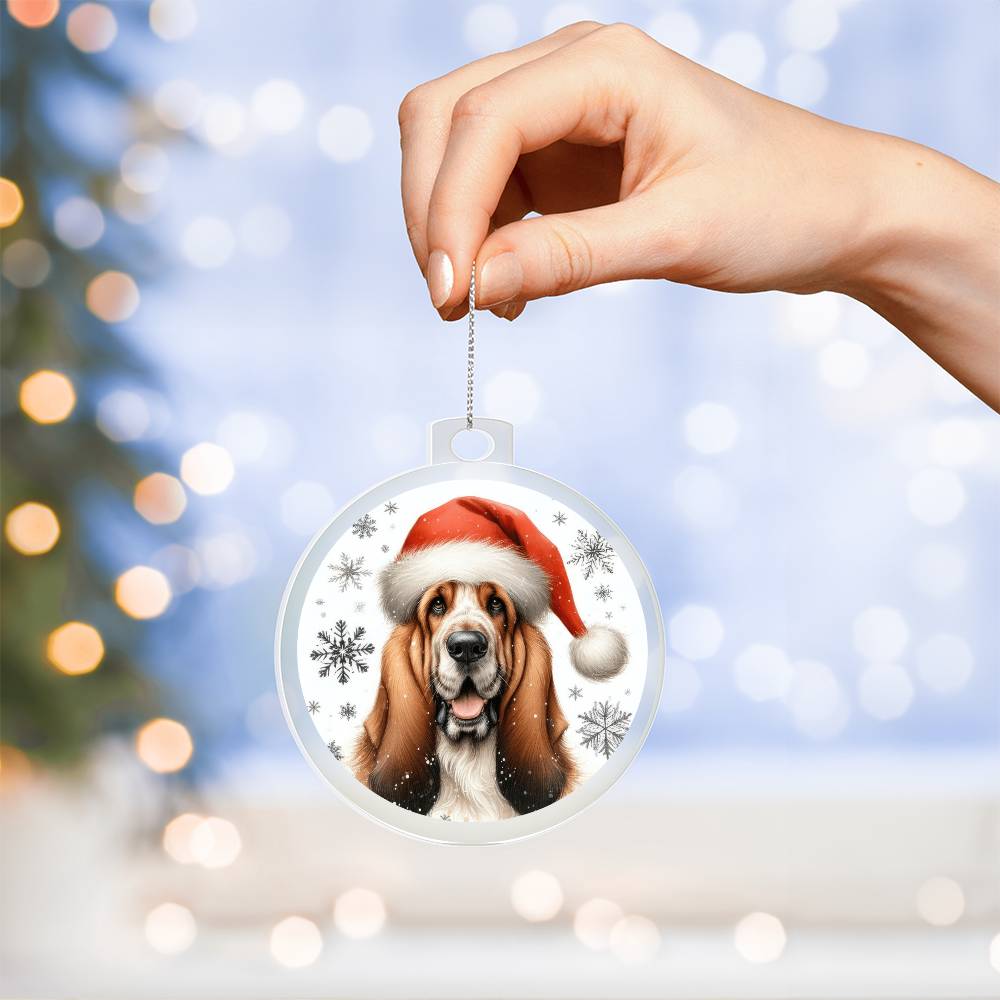 Christmas Dog - Grand Basset Griffon Vendeen - Acrylic Ornament