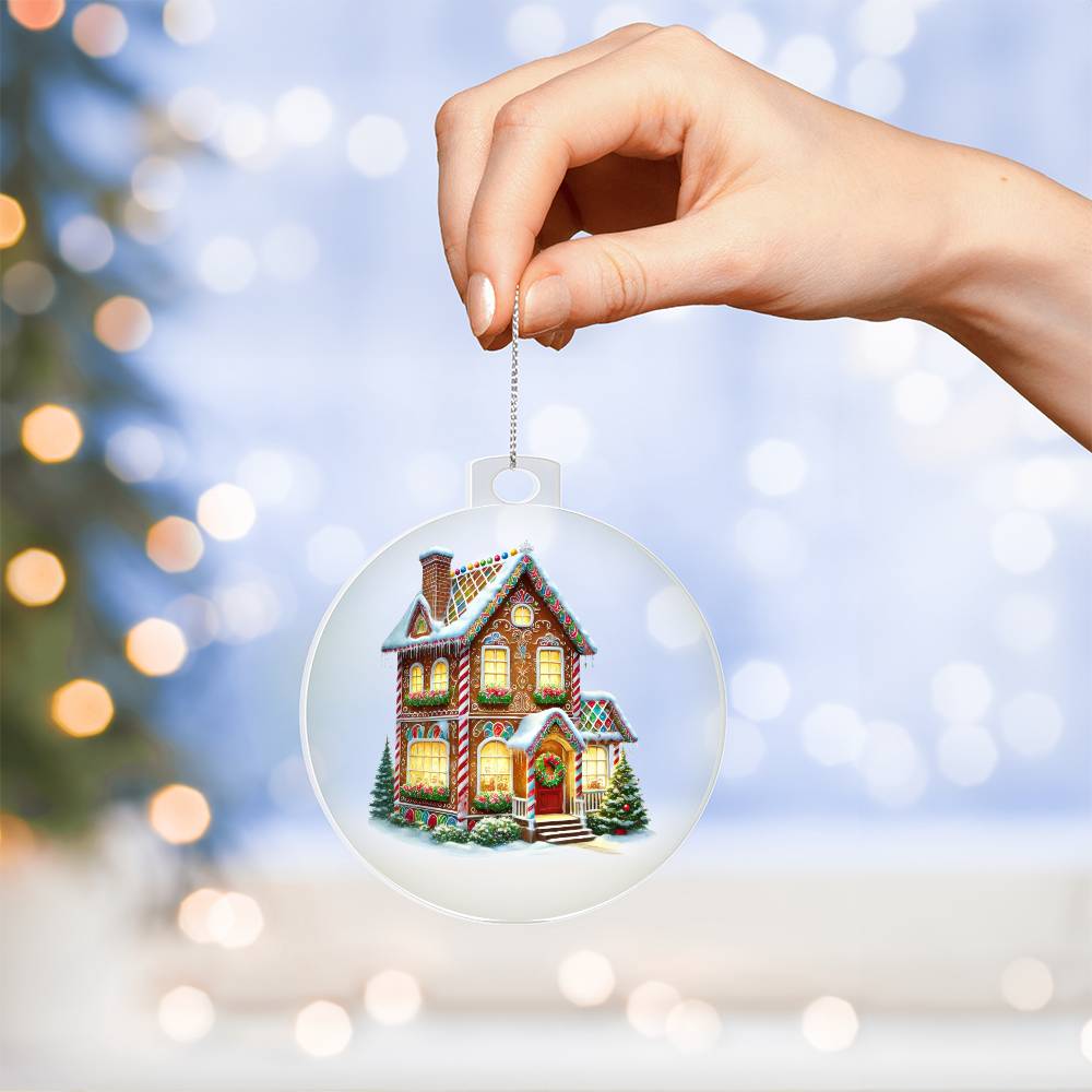 Christmas Gingerbread House 013 - Acrylic Ornament
