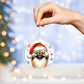 Christmas Dog - Pekingese - Acrylic Ornament