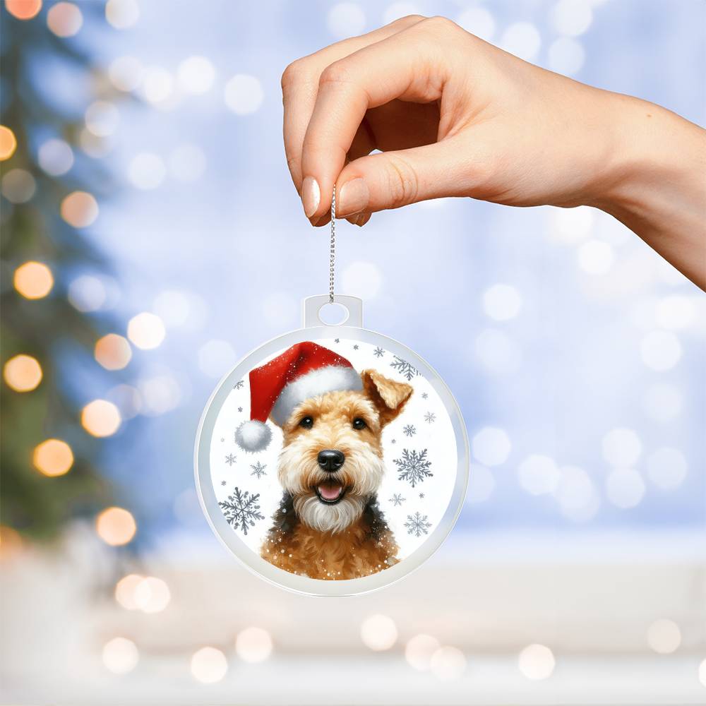 Christmas Dog - Lakeland Terrier - Acrylic Ornament