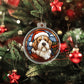 Dog Stained Glass Christmas Design 034 - Acrylic Ornament