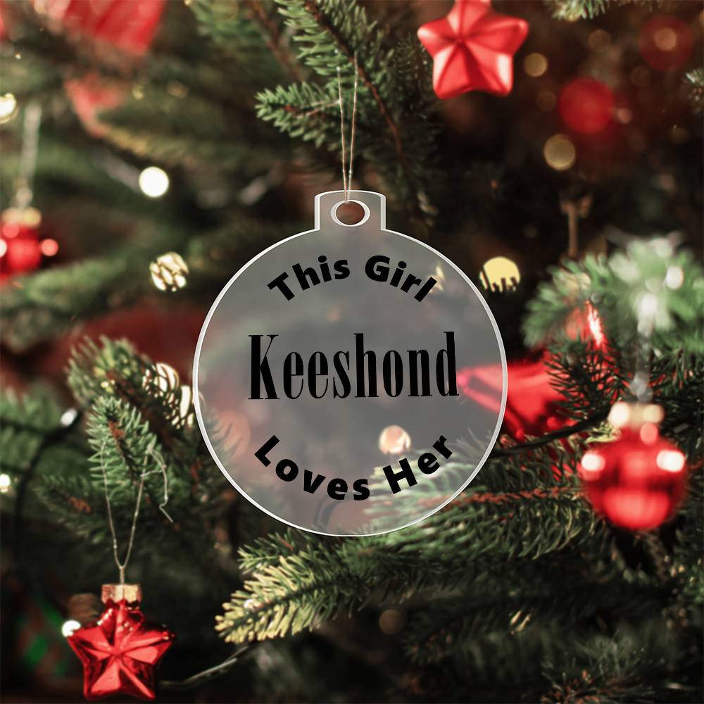 Keeshond - Acrylic Ornament