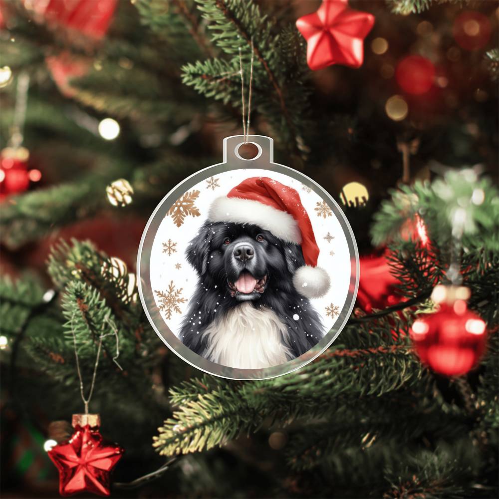 Christmas Dog - Newfoundland - Acrylic Ornament