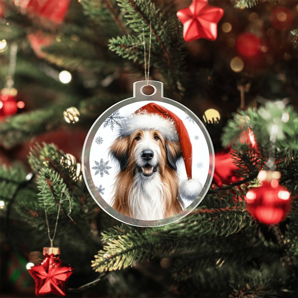 Christmas Dog - Berger Picard - Acrylic Ornament