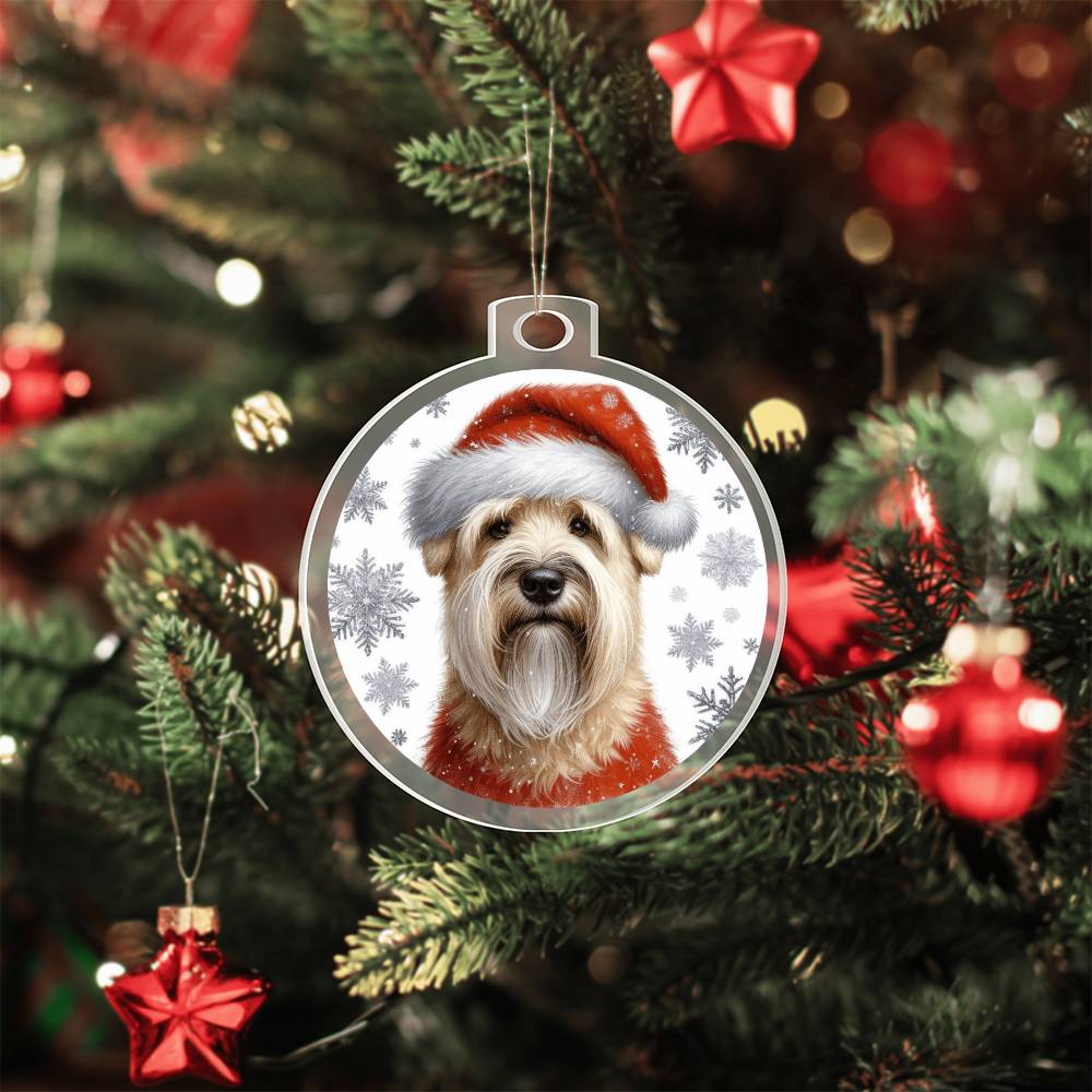 Christmas Dog - Soft Coated Wheaten Terrier - Acrylic Ornament