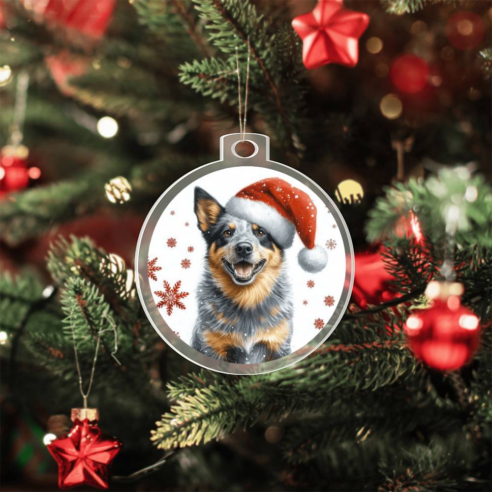 Christmas Dog - Australian Stumpy Tail Cattle Dog - Acrylic Ornament