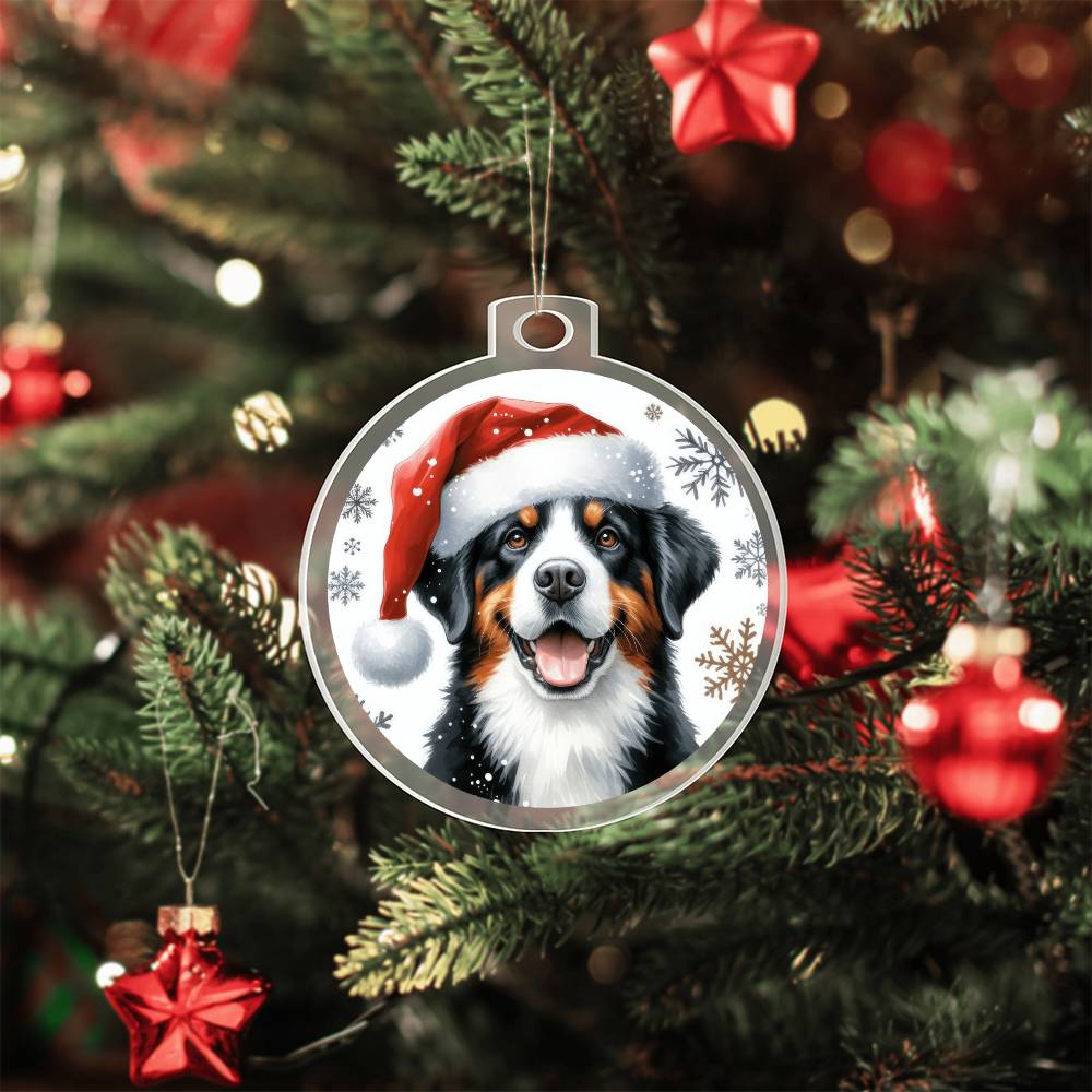 Christmas Dog - Entlebucher Mountain - Acrylic Ornament