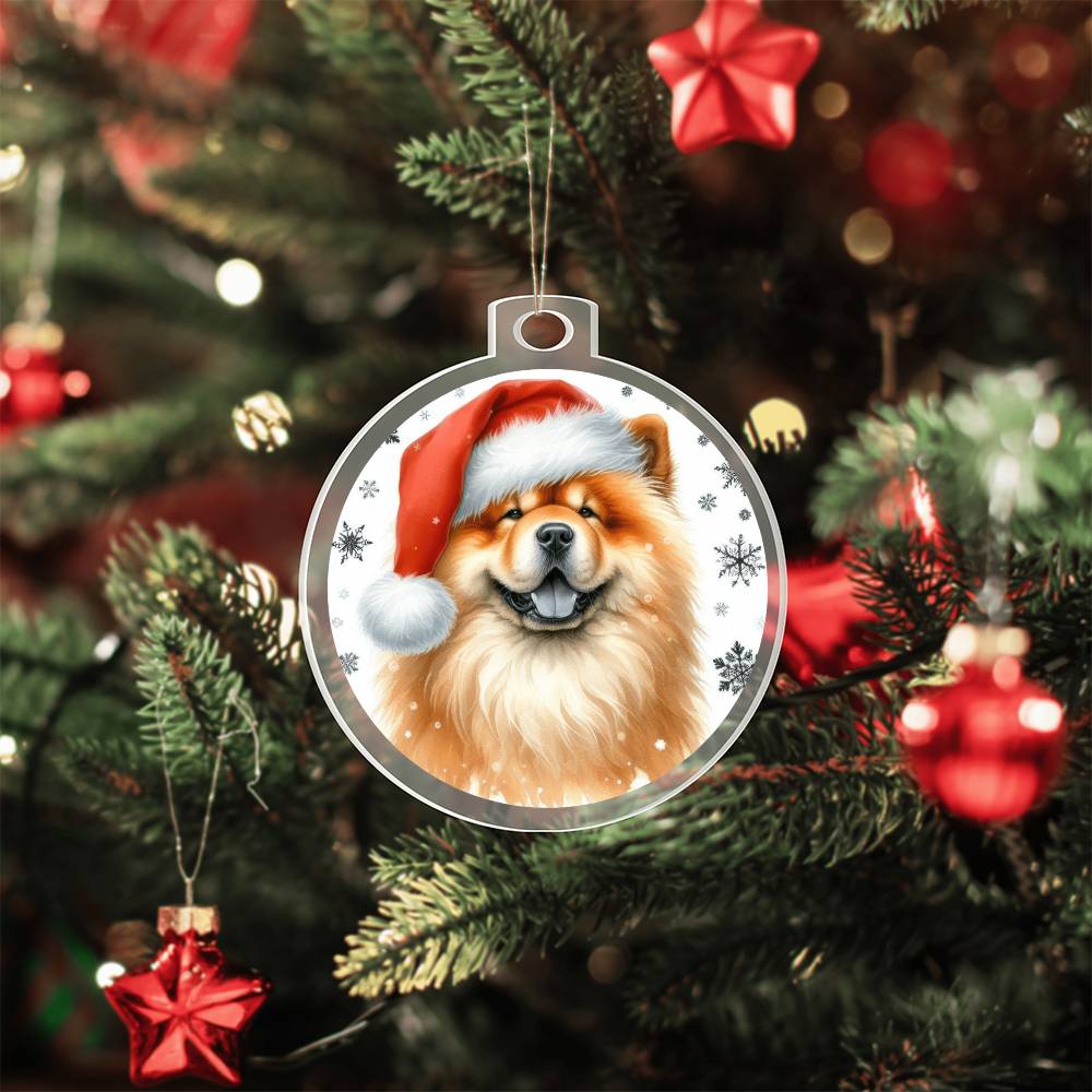 Christmas Dog - Chow Chow - Acrylic Ornament