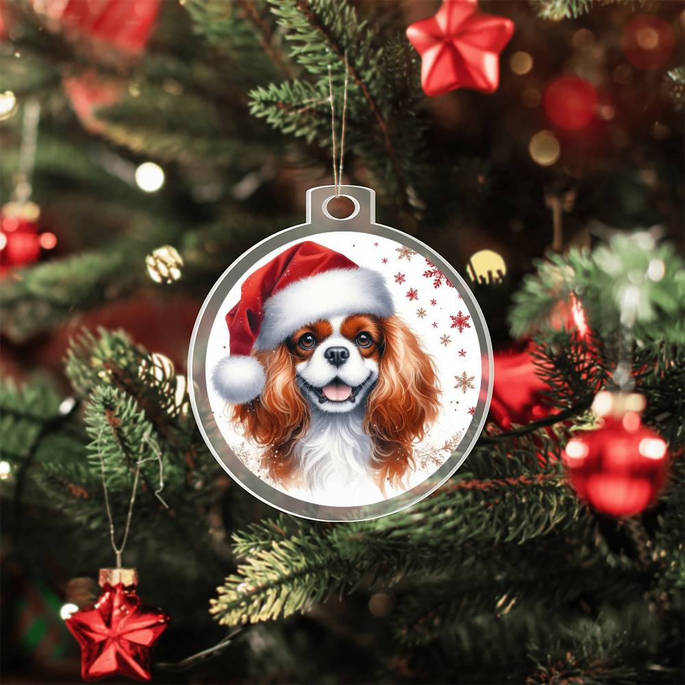 Christmas Dog - Cavalier King Charles Spaniel - Acrylic Ornament