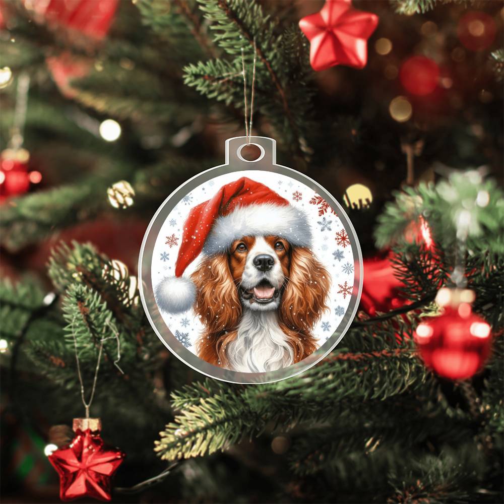 Christmas Dog - Welsh Springer Spaniel - Acrylic Ornament