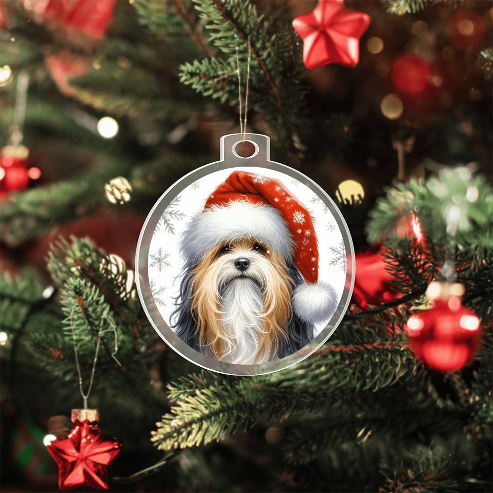 Christmas Dog - Lowchen - Acrylic Ornament