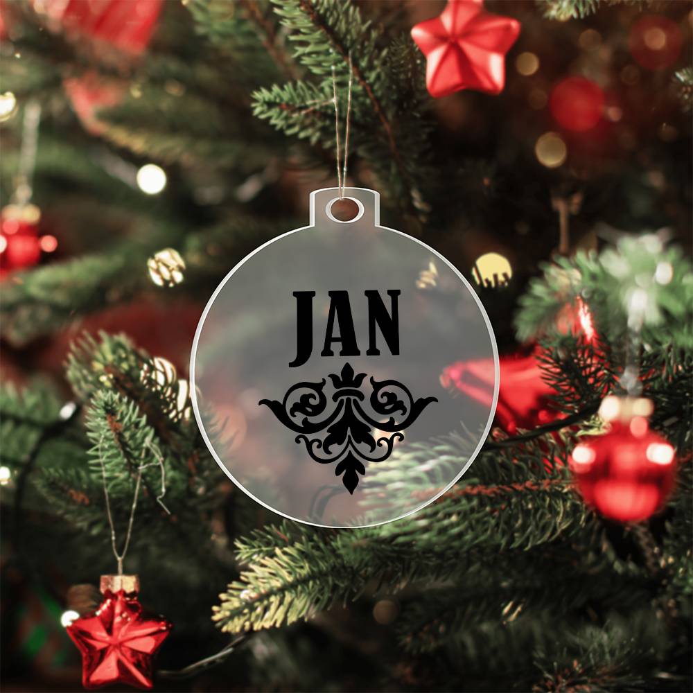 Jan v01 - Acrylic Ornament