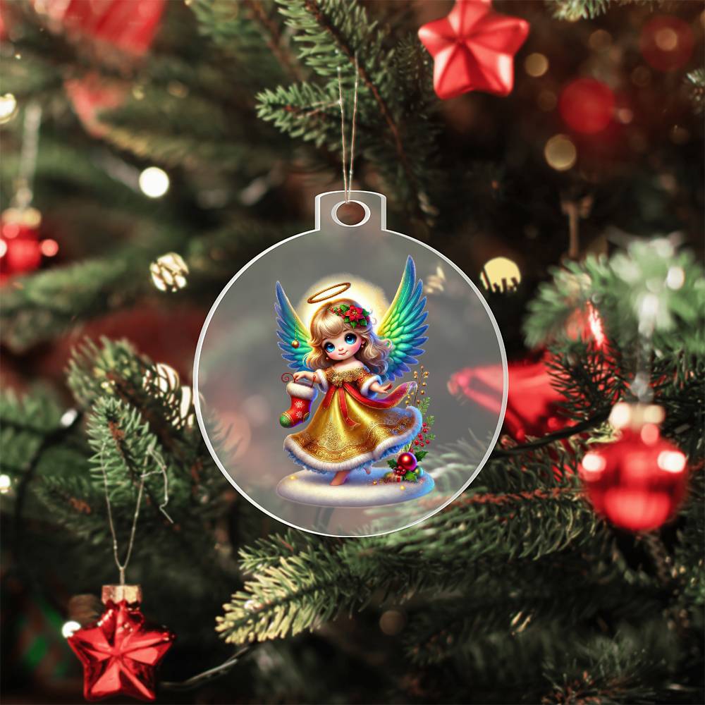 Cute Christmas Angel 006 - Acrylic Ornament