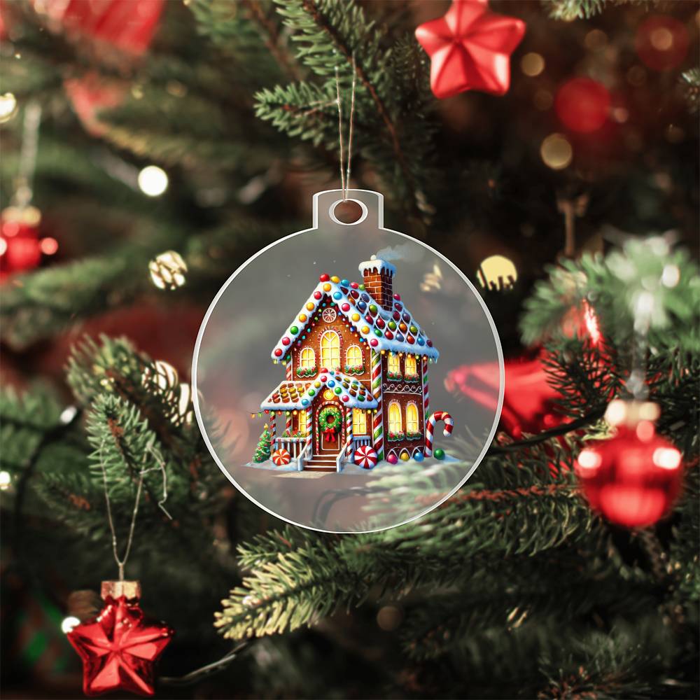 Christmas Gingerbread House 023 - Acrylic Ornament