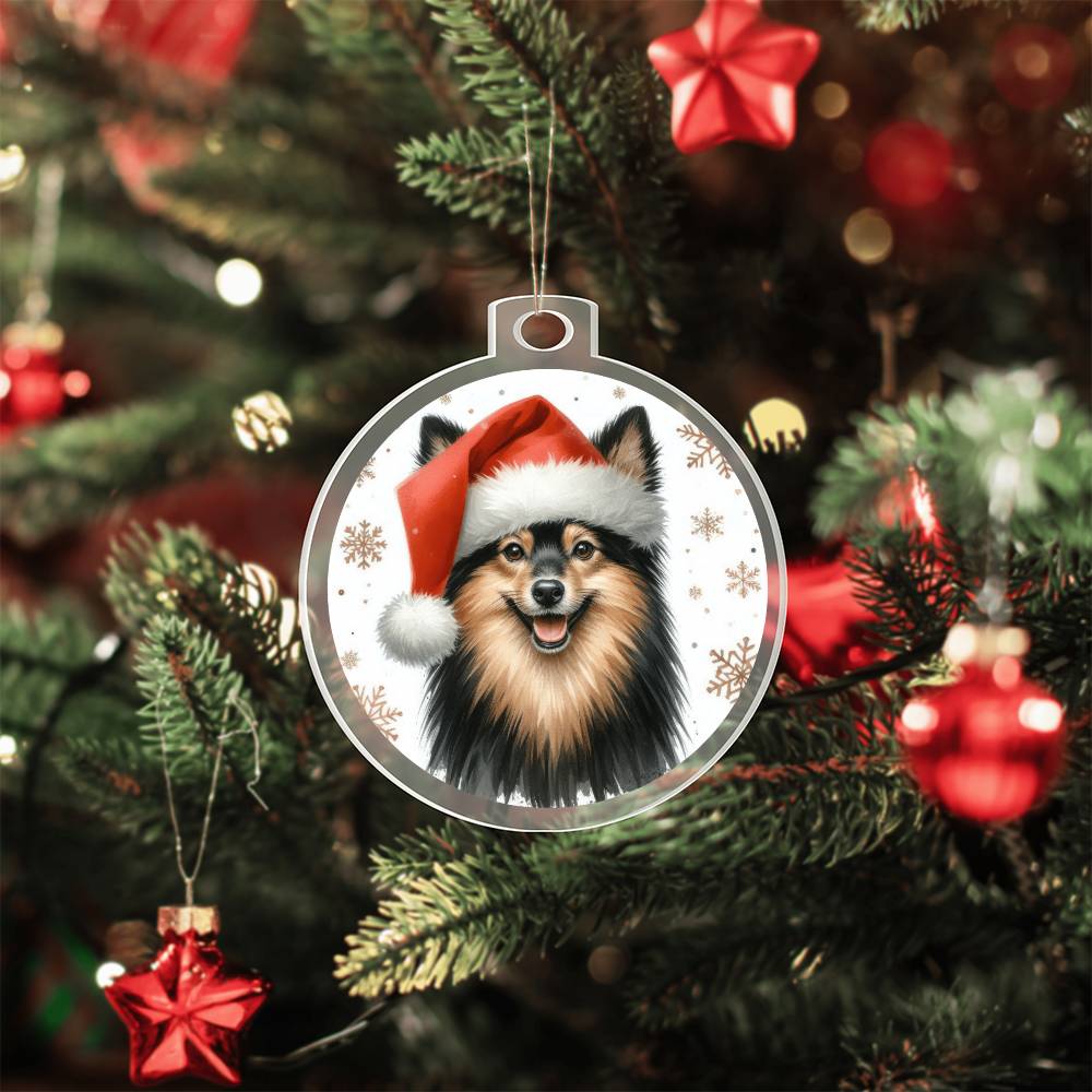 Christmas Dog - Schipperke - Acrylic Ornament
