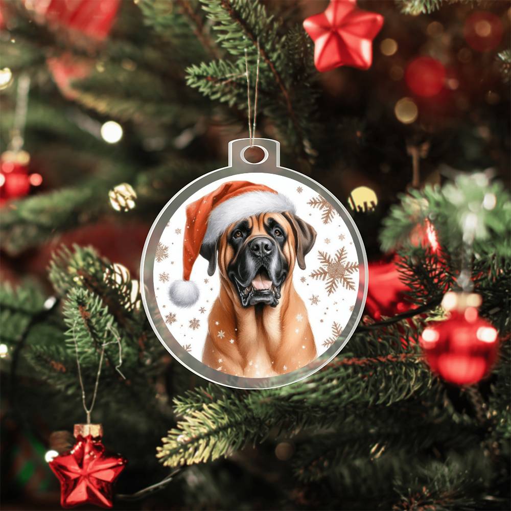 Christmas Dog - Boerboel - Acrylic Ornament