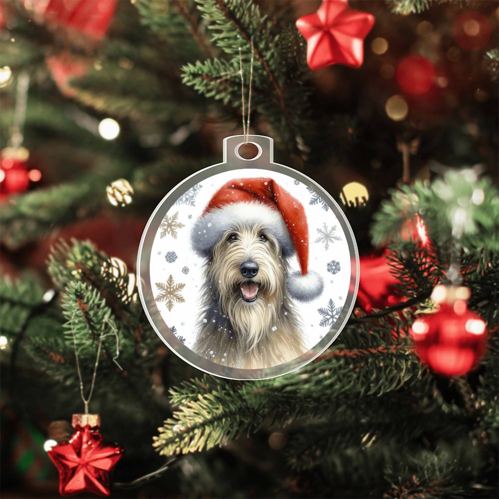 Christmas Dog - Irish Wolfhound - Acrylic Ornament