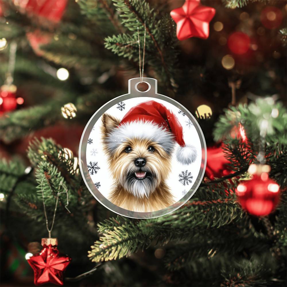 Christmas Dog - Norwich Terrier - Acrylic Ornament