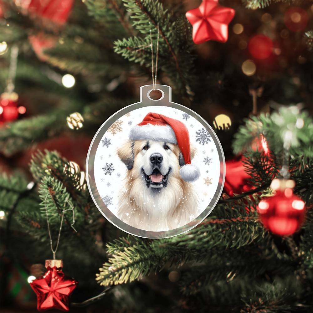 Christmas Dog - Great Pyrenees - Acrylic Ornament