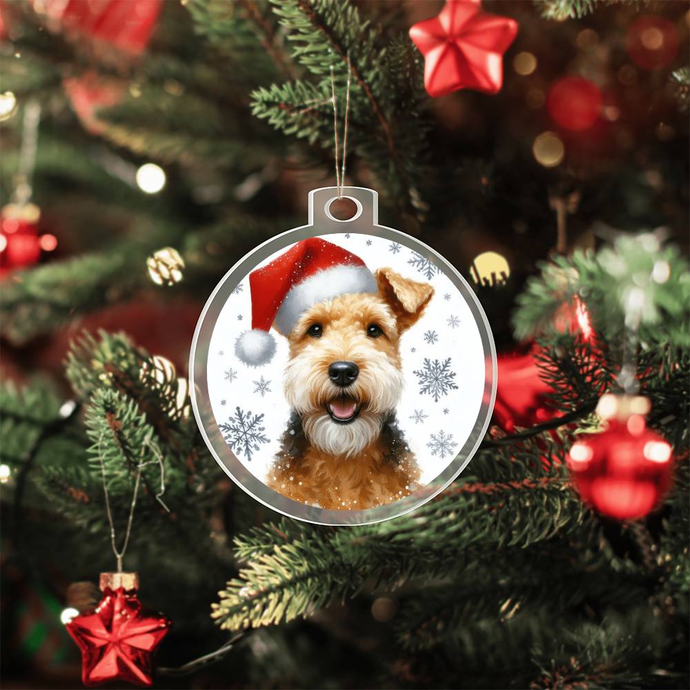 Christmas Dog - Lakeland Terrier - Acrylic Ornament