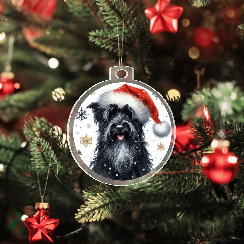 Christmas Dog - Black Russian Terrier - Acrylic Ornament