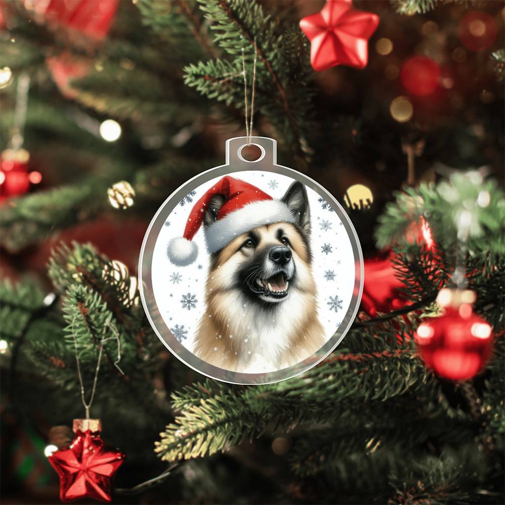 Christmas Dog - Chinook - Acrylic Ornament