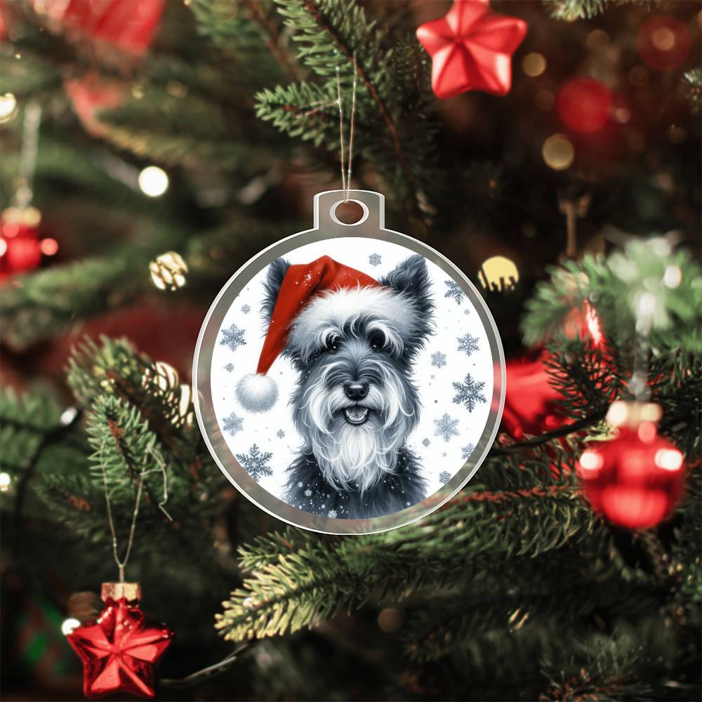 Christmas Dog - Kerry Blue Terrier - Acrylic Ornament