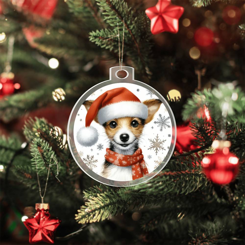 Christmas Dog - Toy Fox Terrier - Acrylic Ornament
