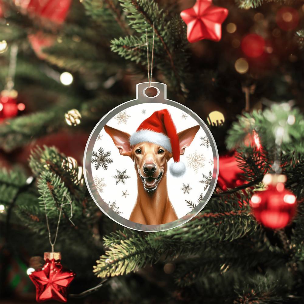 Christmas Dog - Pharaoh Hound - Acrylic Ornament