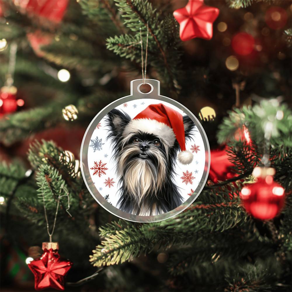 Christmas Dog - Affenpinscher - Acrylic Ornament