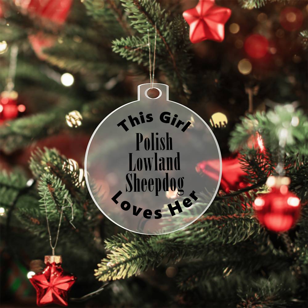 Polish Lowland Sheepdog - Acrylic Ornament