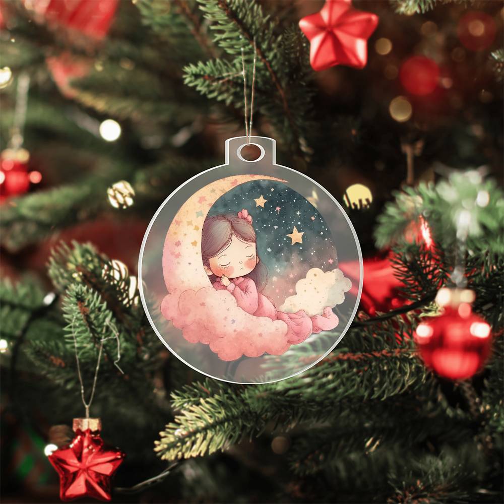 Sweet Dreams Baby Girl (Watercolor) 02 - Acrylic Ornament