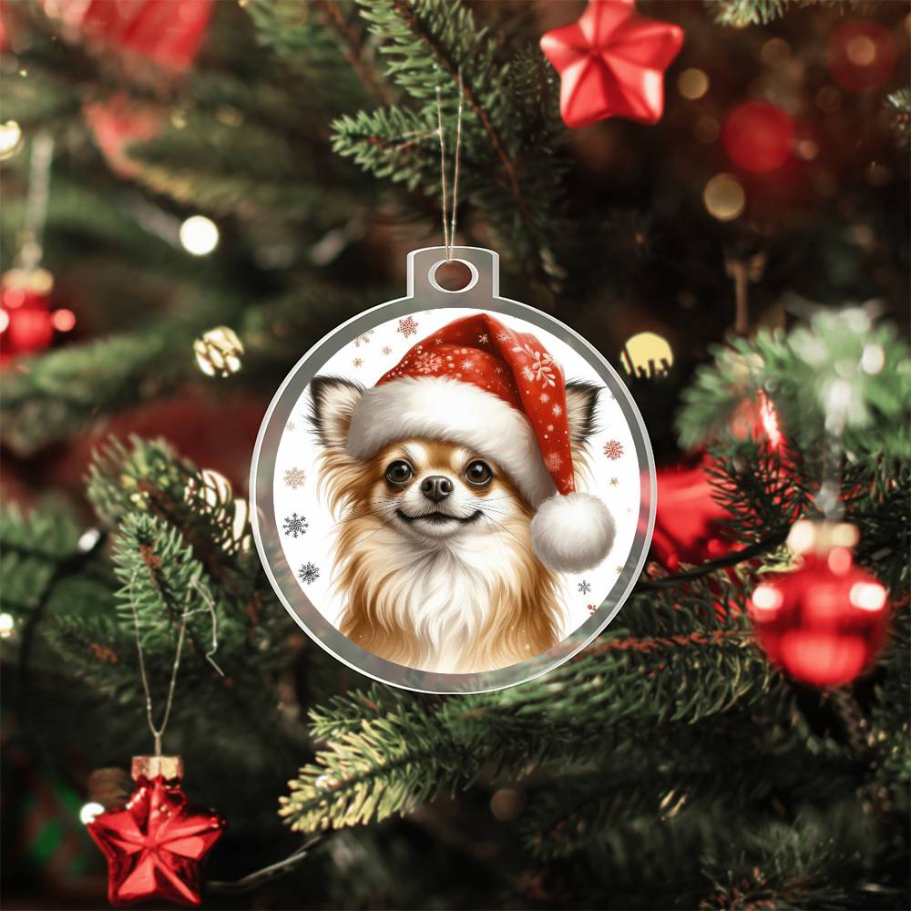 Christmas Dog - Chihuahua - Acrylic Ornament