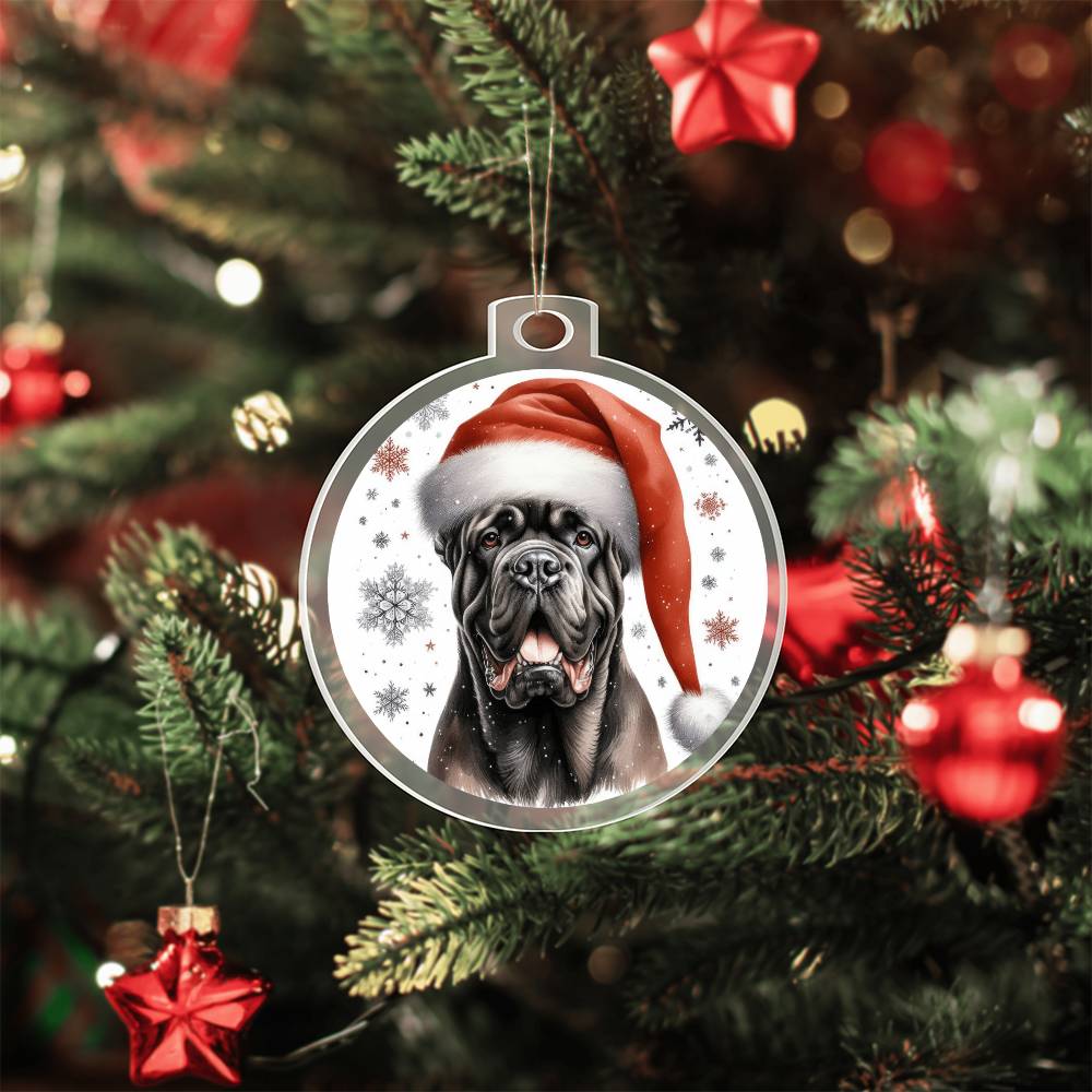 Christmas Dog - Cane Corso - Acrylic Ornament