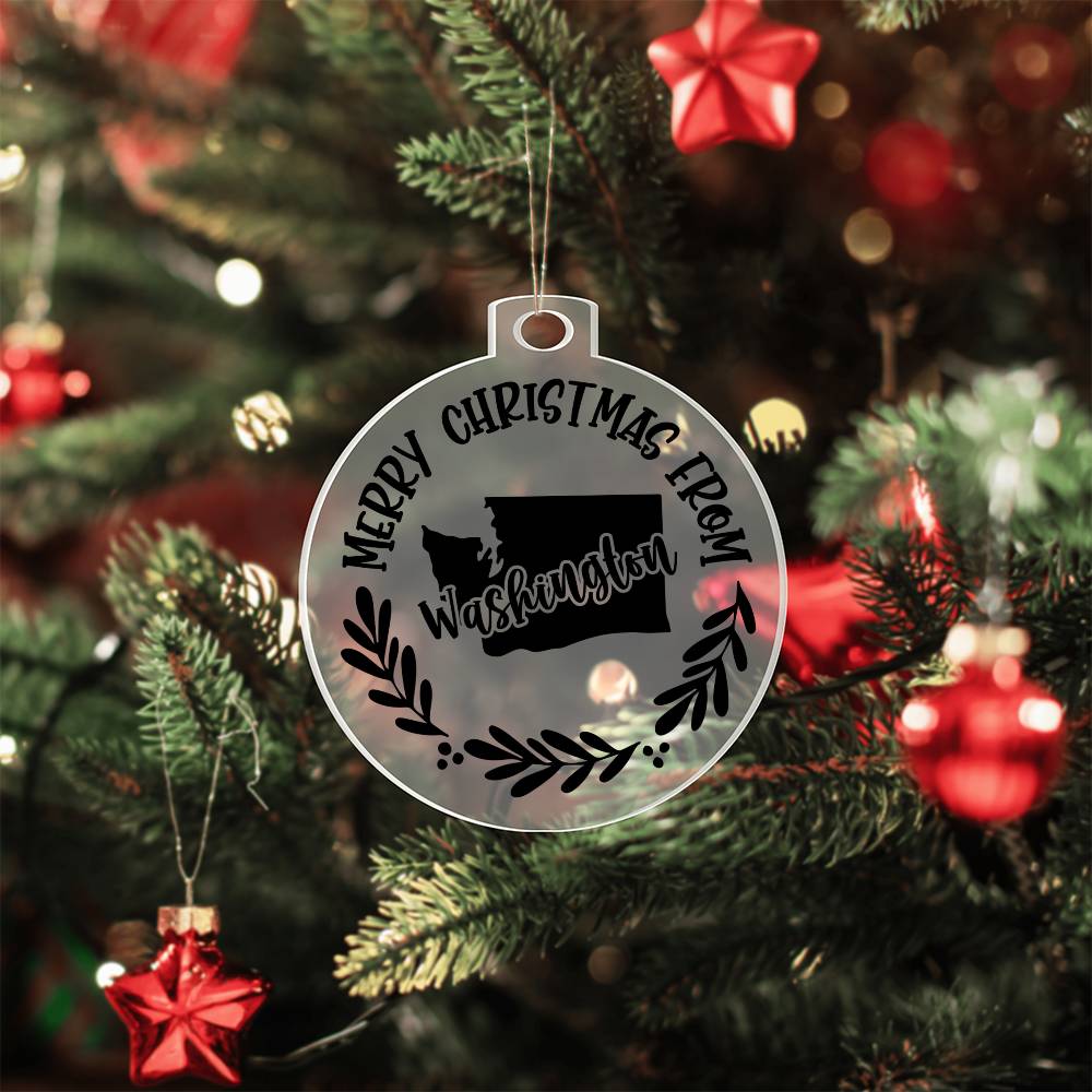 Merry Christmas From Washington - Acrylic Ornament