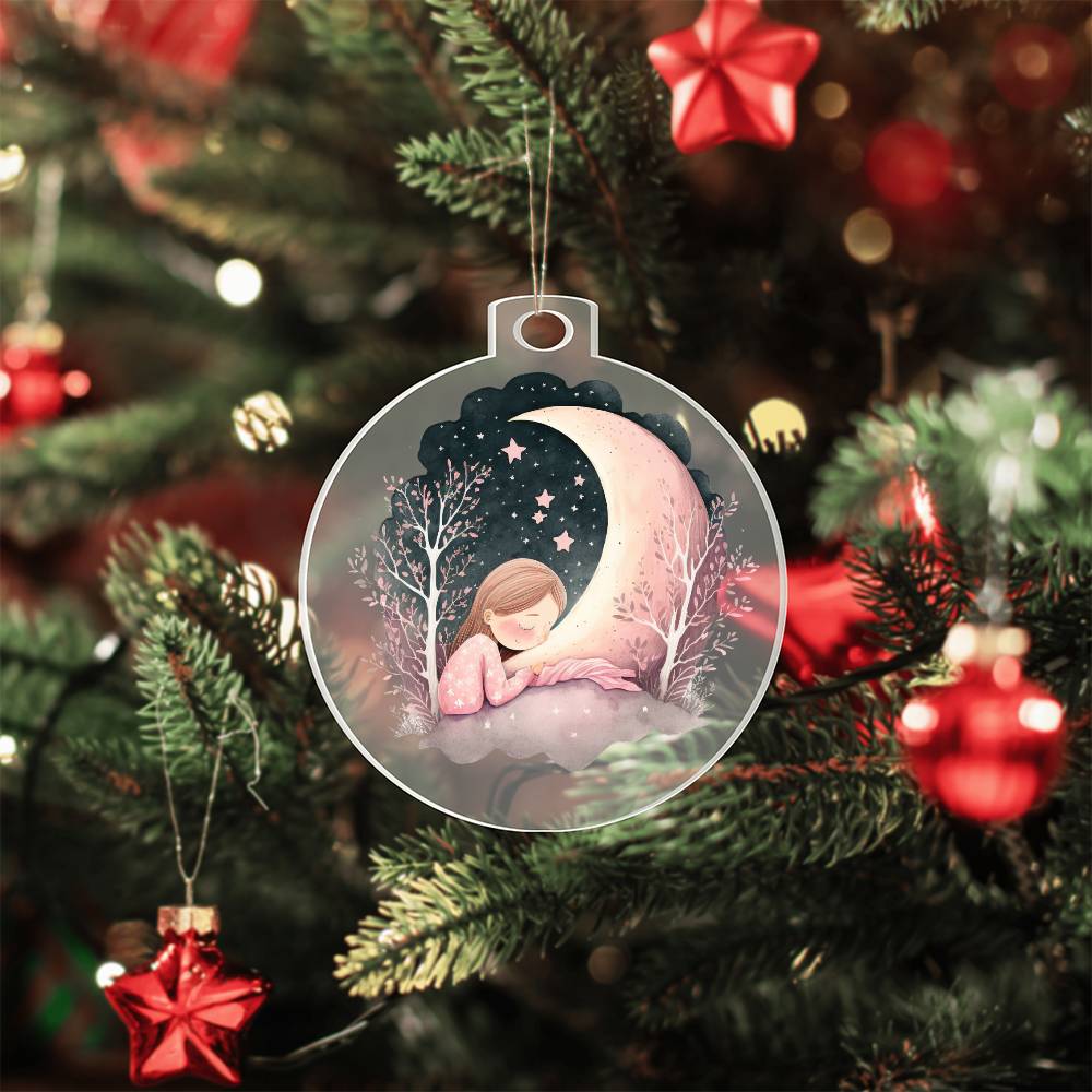 Sweet Dreams Baby Girl (Watercolor) 08 - Acrylic Ornament