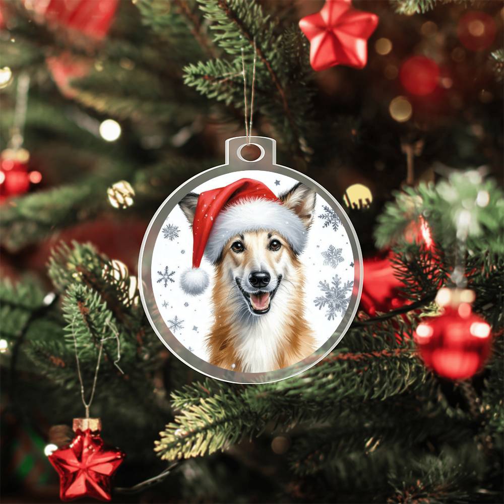 Christmas Dog - Portuguese Podengo Pequeno - Acrylic Ornament
