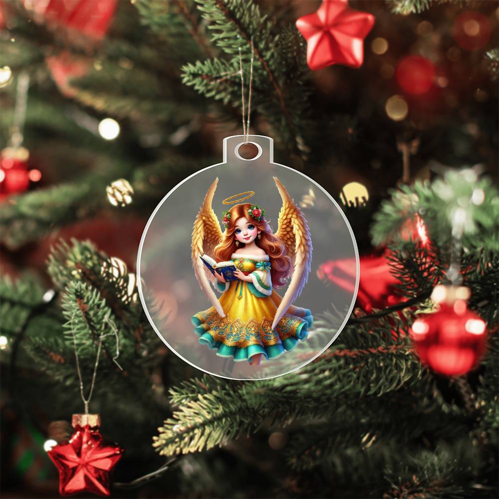 Cute Christmas Angel 014 - Acrylic Ornament